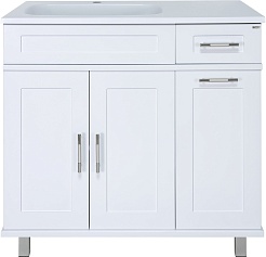 Misty Мебель для ванной Купер 90 L с б/к белая – фотография-2